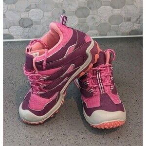 Merrell Kids Chameleon 7 Mid Waterproof Hiking Boots Berry Pink Youth 1